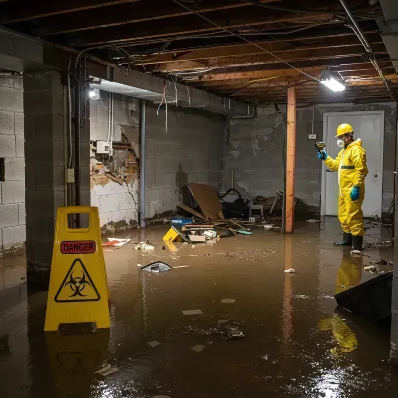 Flooded Basement Electrical Hazard in Chardon, OH Property